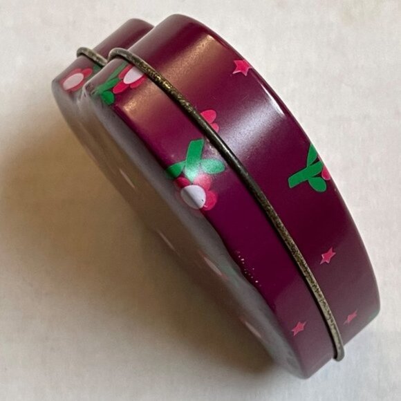 Valentines Heart Container Metal Floral Keepsake Tin Decor Present Gift Trinket - Picture 3 of 4